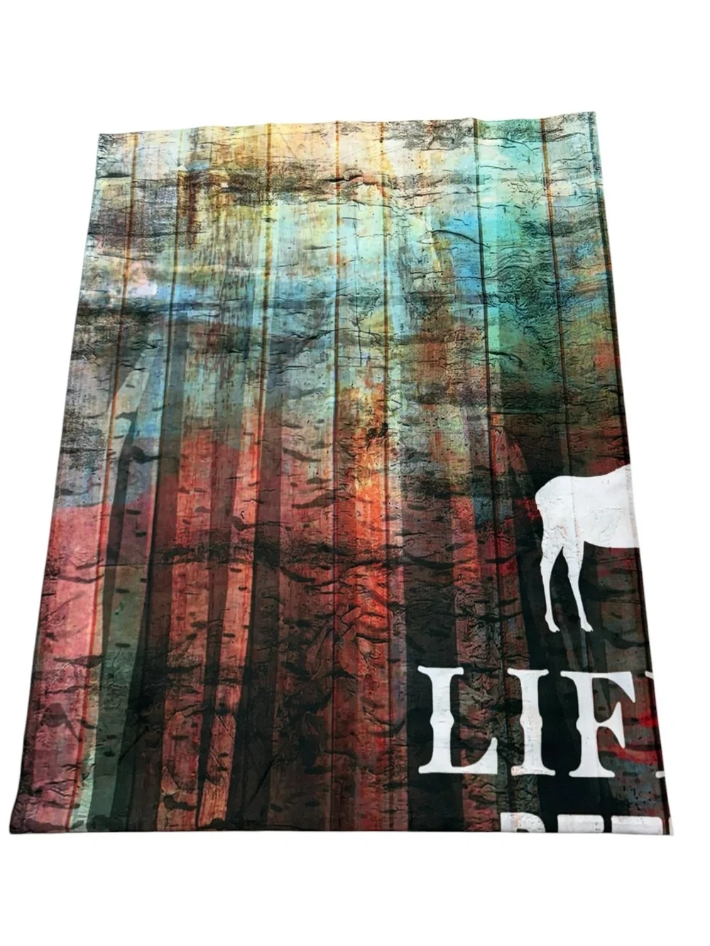 Rustic Shower Curtain Life Is Better In The Woods Moose Shower Curtain X-Long